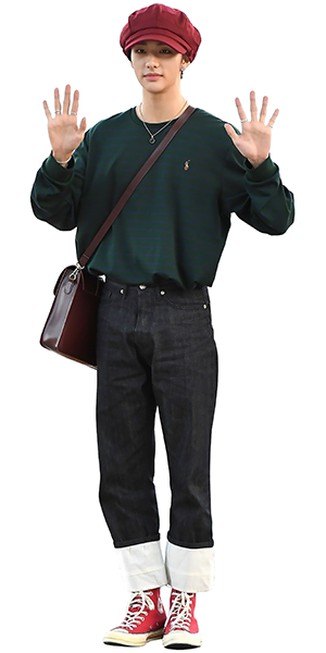 kartonová postava v životní velikosti Hyunjin (Stray Kids)