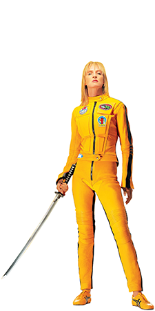 kartonová postava v životní velikosti Uma Thurman (Kill Bill)